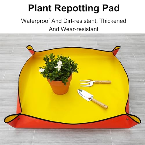 Plant Transplanting Mat, 100 x 80 cm Waterproof Bonsai Transplanting Mat, Garden Plants Repotting Mat, Portable Pot Trap - Image 4