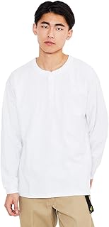 [グッドウェア] 長袖 ヘンリーネック Tシャツ ロンT レギュラー ヘビーウェイト 7.6オンス USAコットン メンズ