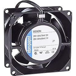 Ventilador Ebm ebm-papst 8550 N - Ventilador de PC (Universal, Ventilador, 2700 RPM, 30 dB, 50 m³/h, Negro)
