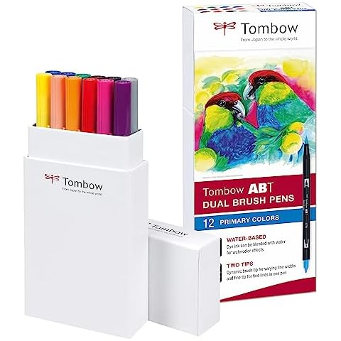 Tombow ABT Dual Brush Pens - Primary Colours Set Cover
