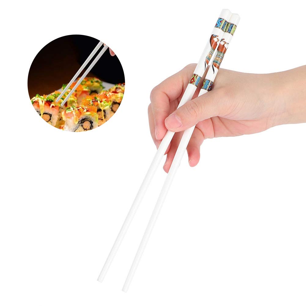 10 paires baguettes en céramique Couvoirs de vaisselle de table pour le restaurant pour le restaurant de l'hôtel Gift (Mille cheval de guerre coloré)