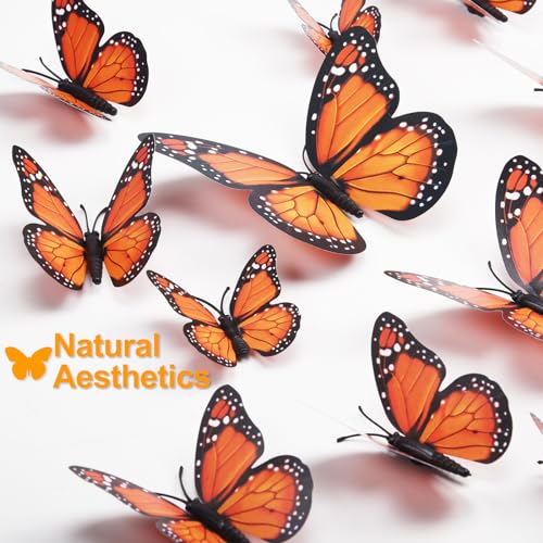Imanes decorativos mariposa monarch 32 piezas 4 tamaños miniatura 4