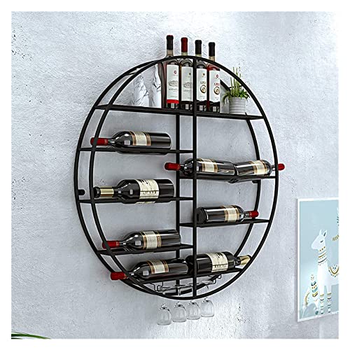 Casier à vin mural au design rond moderne pour exposer vos précieux crus et verres de bar
