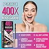 400X Pure Silk Fiber Lash Mascara [Ultra Black Volume and Length], Longer & Thicker Eyelashes. Waterproof, Long Lasting, Instant & Very Easy to Apply, Smudge-proof, Hypoallergenic