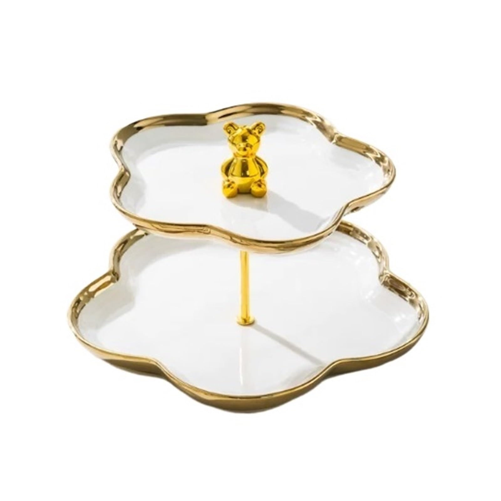 Kx9Lb8d Cake Display Tower Luxury Cake Stand; Living Room Coffee Table Decoration Candy Snacks Multi-tiered Premium Fruit Platter Cake Stand(Medium)