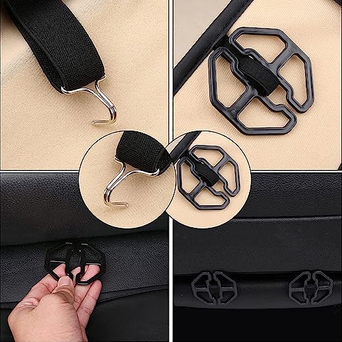 Image of Coverado Seat Covers, Car Seat Covers Front Seats, Leather Seat Covers for Cars, Car Seat Protector Waterproof, Gray Car Seat Cushion, Front Carseat Cover Universal Fit for Most Cars Purple