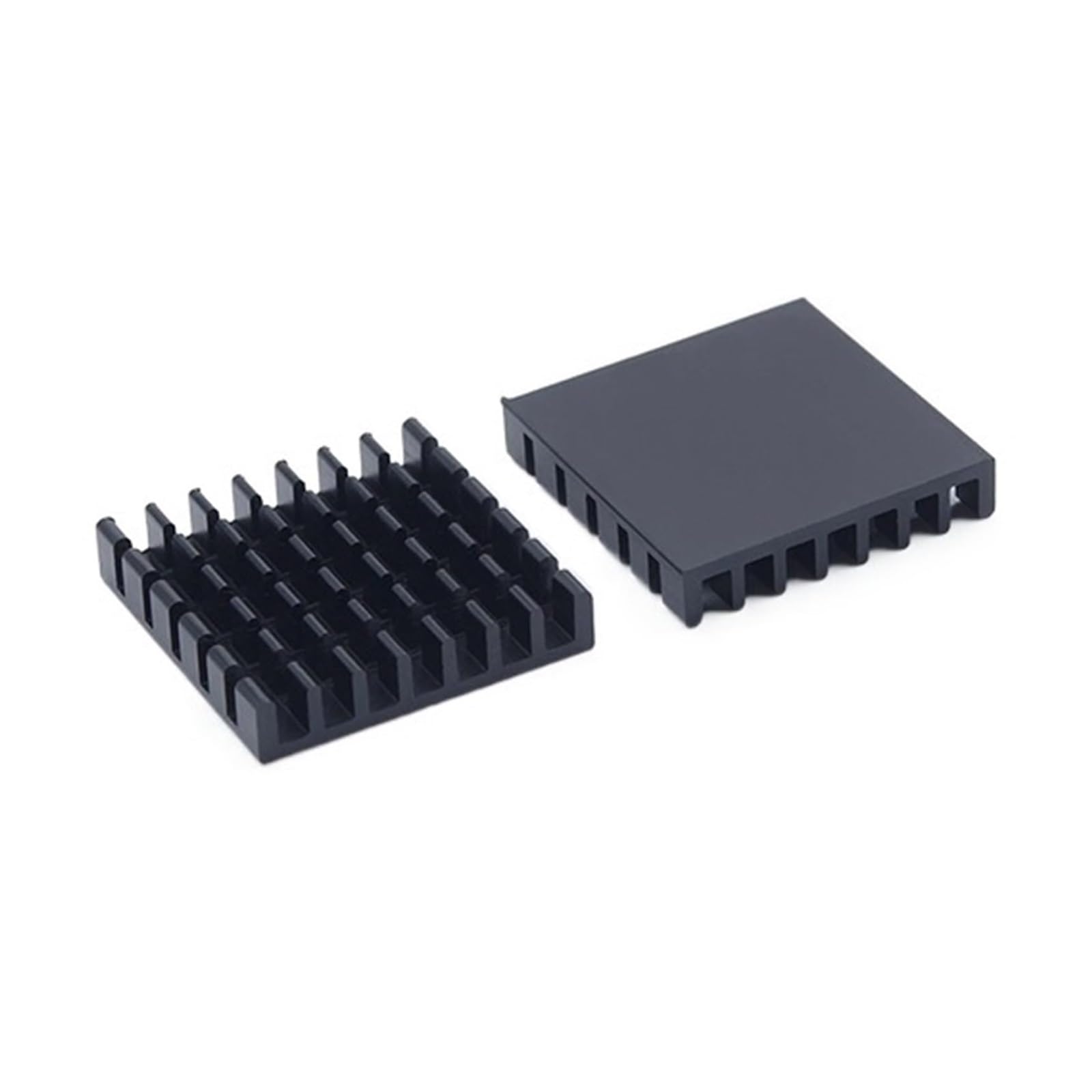 Para radiadores de chip radiadores de aluminio Disipador de calor de aluminio anodizado negro de 5 piezas, 25 x 25 x 5 mm, disipador de calor de enfriamiento de chip electrónico for IC de potencia, ch