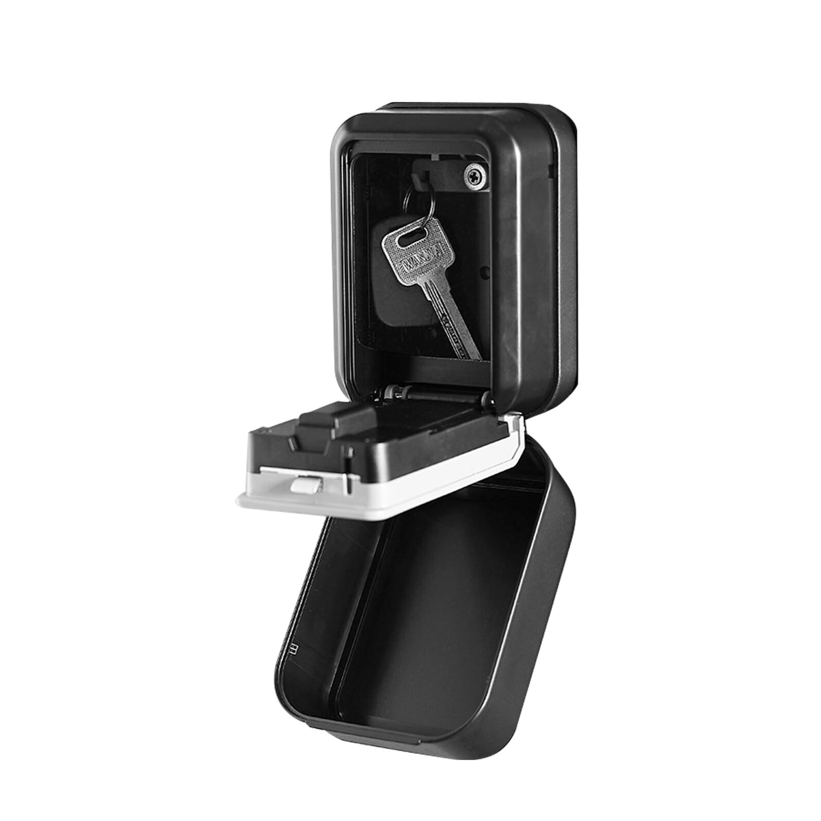 Smart - Caja de bloqueo de llave de pared con código de 9 dígitos, caja fuerte de metal para uso en exteriores, acceso remoto para el hogar, oficina, Ga Securi