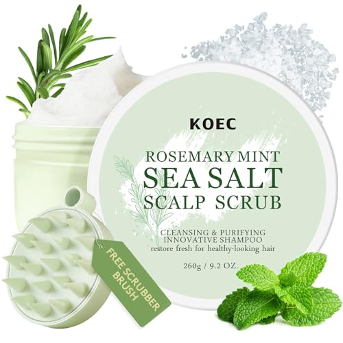 Scalp Scrub，Scalp Exfoliator，Rosemary & Mint Biotin Hair Scrub fo...