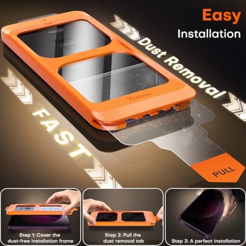Image of TOCOL for 18 Pro Privacy Screen Protector, Easy Installation