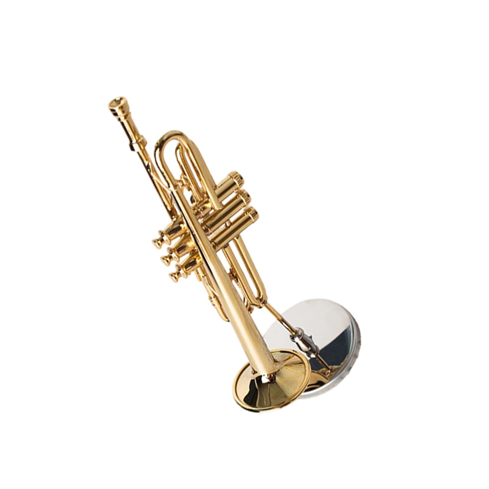 ZXFJYUIP Gilded Bronze Trumpet Model Western Musical Instrument Wind Ornament(9CM)