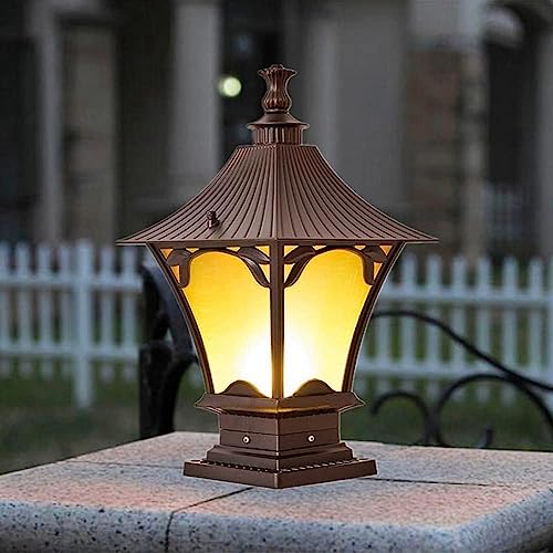 Applique murale extérieure étanche luminaire lanterne marron pour porche