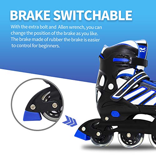 MAXFREE Adjustable Inline Skates, Fitness Roller Skates with High-Performance Wheels for Adults & Teen, Outdoor & Indoor - Thumbnail 5