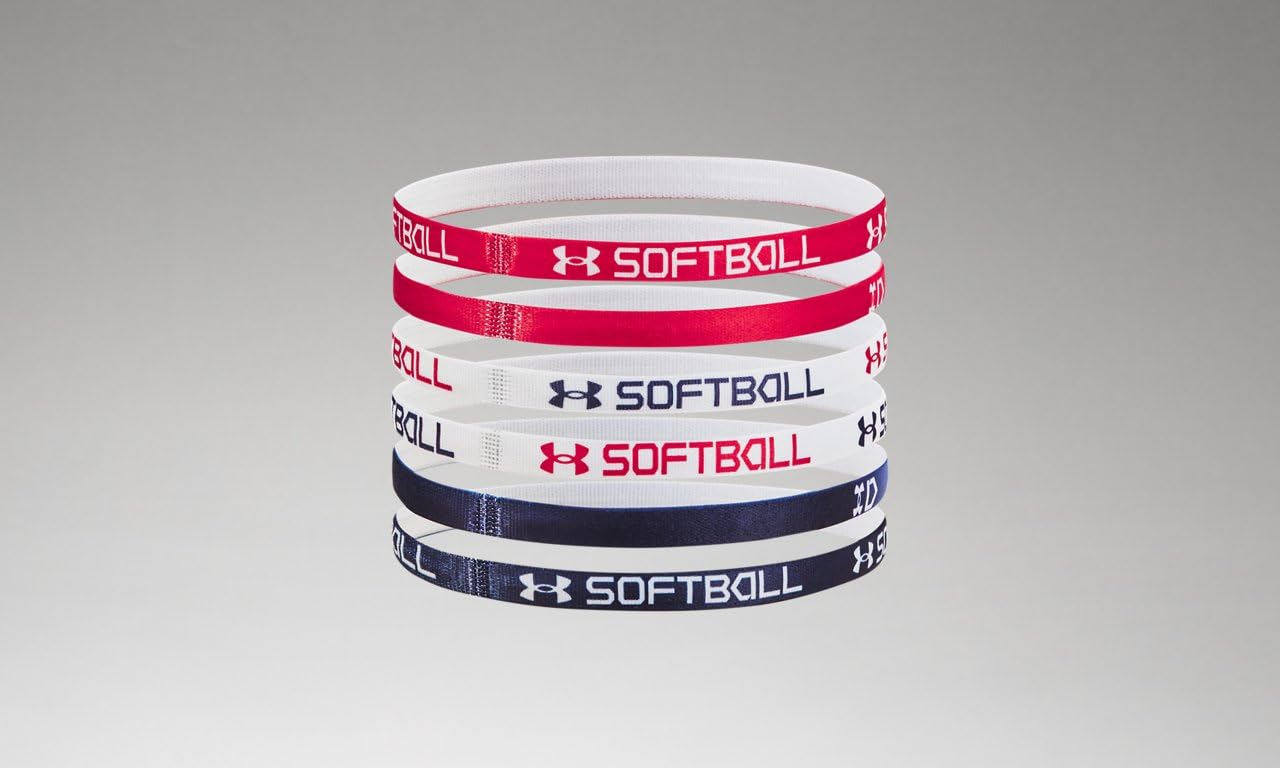 Under Armour OSFA - Fascia per capelli da bambina, confezione da 6