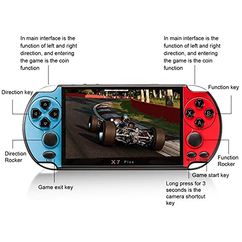 pekdi Console De Videogame X7 Plus De 5.1 Polegadas Players De Videogame Portáteis Rocker Memória De