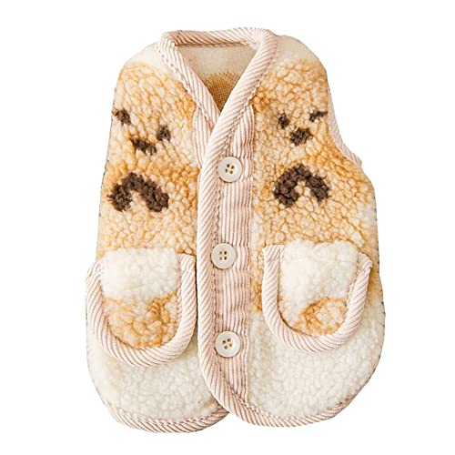 Honebear ペット服 ベスト 犬服 コート ジャケット 厚い 防寒 保温 ドッグウェア 袖なし 猫服 冬服 ふわふわ 着脱簡単 抜け毛防止 犬コート 軽量 戸外運動 防風 防寒 暖かい お散歩 お出掛け