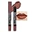 evpct 1Pcs Dark Brown Matte Lipstick and Lip Crayon Liner Pencil Pen Set for Women Roll up Lip Liner Dark brown Lip Stain Long Lasting Waterproof labiales mate magicos 24 horas originales 08