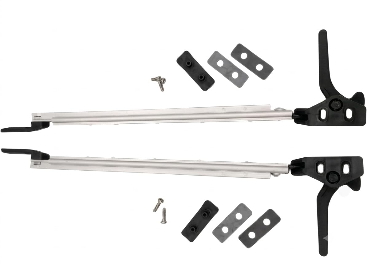 CR-MOESANCO® Zestaw kompasów prawych + lewych do przyczepy kempingowej 23 cm, uchwyt na okno kampera 230 mm wspornik podnośnika