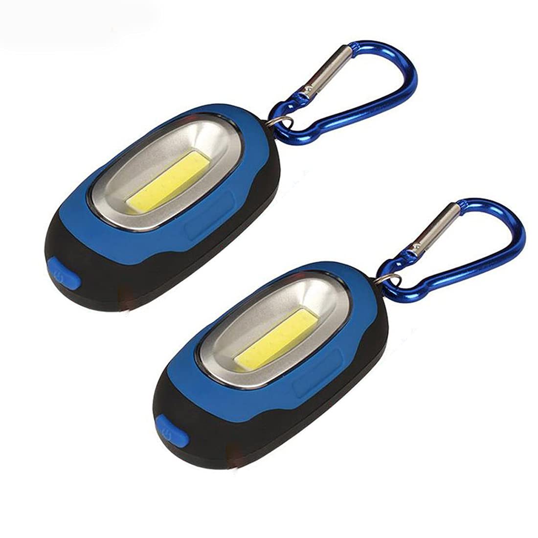 MarketBoss 2pcs Portable COB Lamp LED Light Bar Flashlight with Key Chain for Outdoor Camping Hiking
