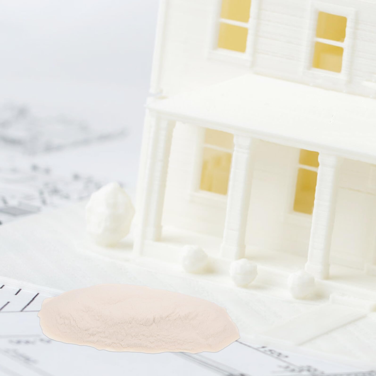 ORFOFE Cemento in Amido di Mais Bianco per Mattoni in Miniatura, Adesivo Versatile per Modellismo e Artigianato, Confezione da 1 Kg per Realizzazioni in Scala e Progetti DIY
