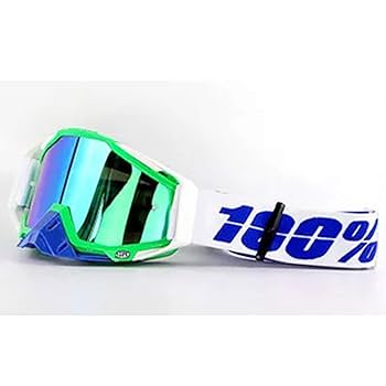 バイク用ゴーグル 黒色 虹色レンズ バイクゴーグル