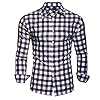 Kayhan Klederdrachthemden voor heren, gemakkelijk te strijken, geruit hemd, Oktoberfest, slim fit, herenoverhemden, klederdrachthemd, maat S-6XL