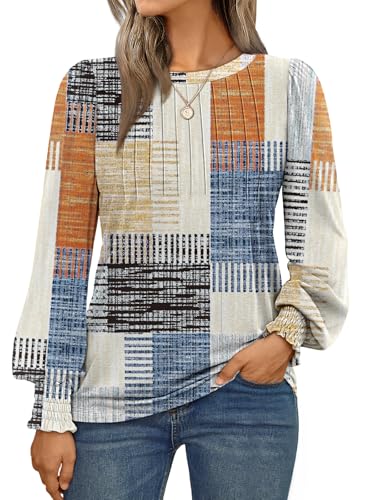 Image of AUTOMET Womens Long Sleeve Shirts Fall Blouses Tops Business Casual Outfits