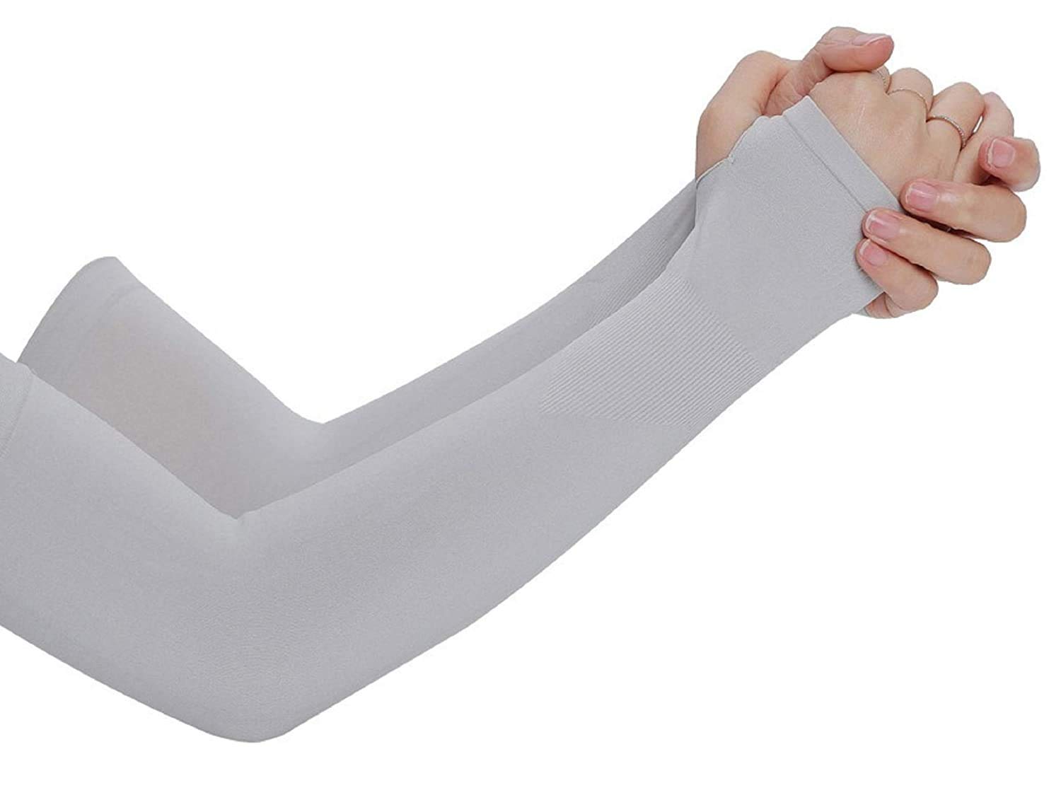 VT VIRTUE TRADERS Let's slim UV Fingerless Full Hand Sleeves for Men's and Women's Driving Gloves