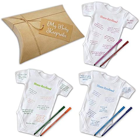 My Baby Keepsake - Personalised Baby Shower Guest Book - New Mummy Maternity Gift (Blue = Boy) Cover