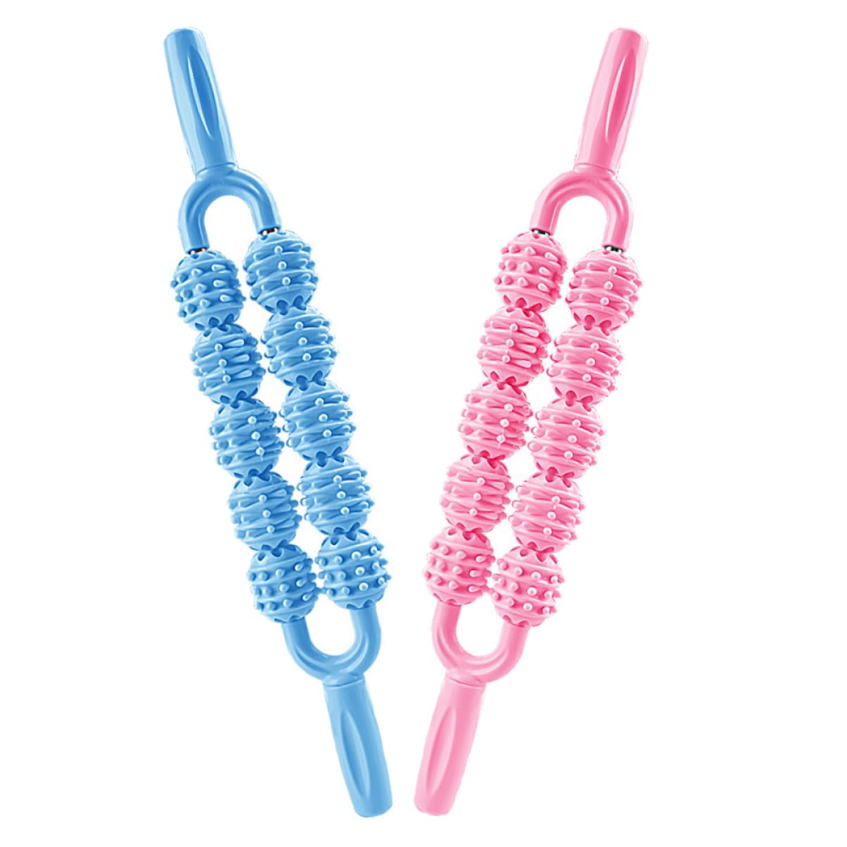 IWOWHERO Deep Tissue Massage Stick Pcs Muscle Roller Stick for Leg Back Neck Plastic Metal Construction for Yoga and Athletes