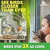 Window Bird Feeder with Strong Suction Cups - Gifts for Grandma Bird Watching Gifts for Grandpa Backyard Birding (Large House) #2