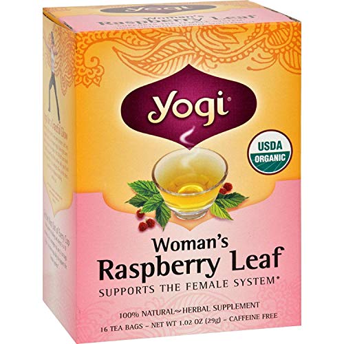 Yogi Tea Woman s Raspberry Leaf - Caffeine Free - 16 Tea Bags - USDA Organic - Strengthens the Female System - 100% Natural