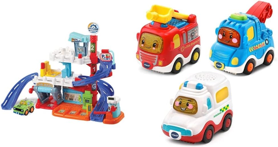 VTech TootToot Drivers Fix & Fuel Garage Car Tracks for Kids with