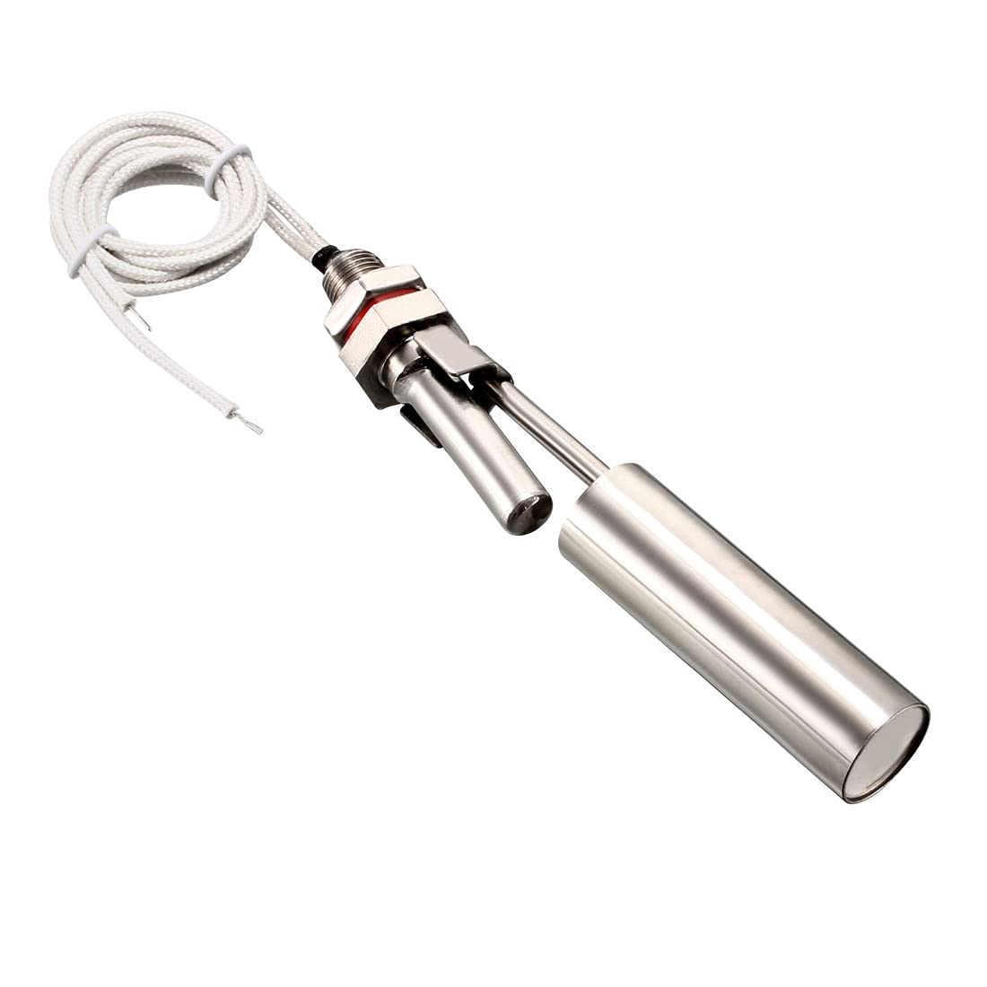 Interruptor de flotador de acero inoxidable for bomba de agua, tanque, piscina, jardín, estanque, Sensor de nivel de agua líquida, M11, 4,53 "de longitud Interruptor electrico