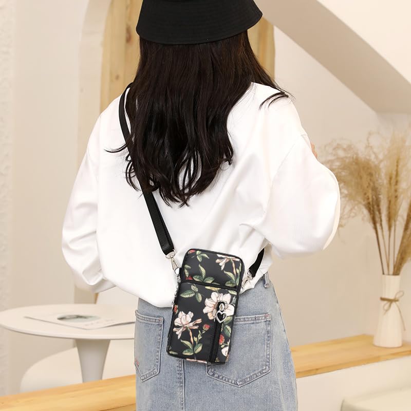 Image of JANKS Small Crossbody Bag for Women - Mini Phone Purses with Crossbody Strap and Wallet - Nylon Arm Bag