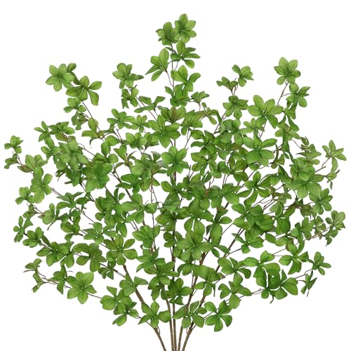 Arborus 5 STK Künstlicher Grüne Blätter Zweig 85 cm Äste und Zweige Deko Künstliche Enkianthus Zweige wie Echt Kunststoff Dekozweige für Vase...