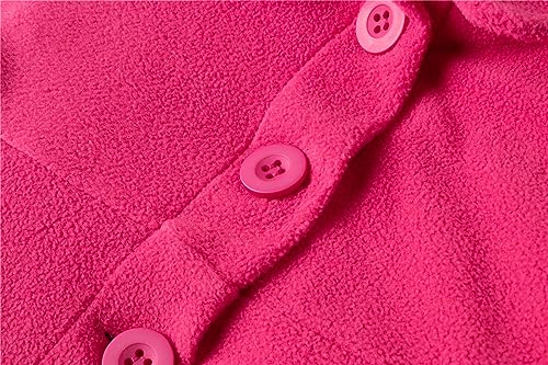Mud Kingdom Toddler Girl Fleece Jacket Coat Hot Pink 3T - Thumbnail 7