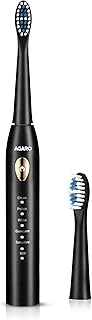 AGARO COSMIC LITE Sonic Electric Tooth Brush For Adults With 5 Modes, 2 Brush Heads & Rechargeable With 4 Hours Charge Lasting Up To 25 Days, Power To
