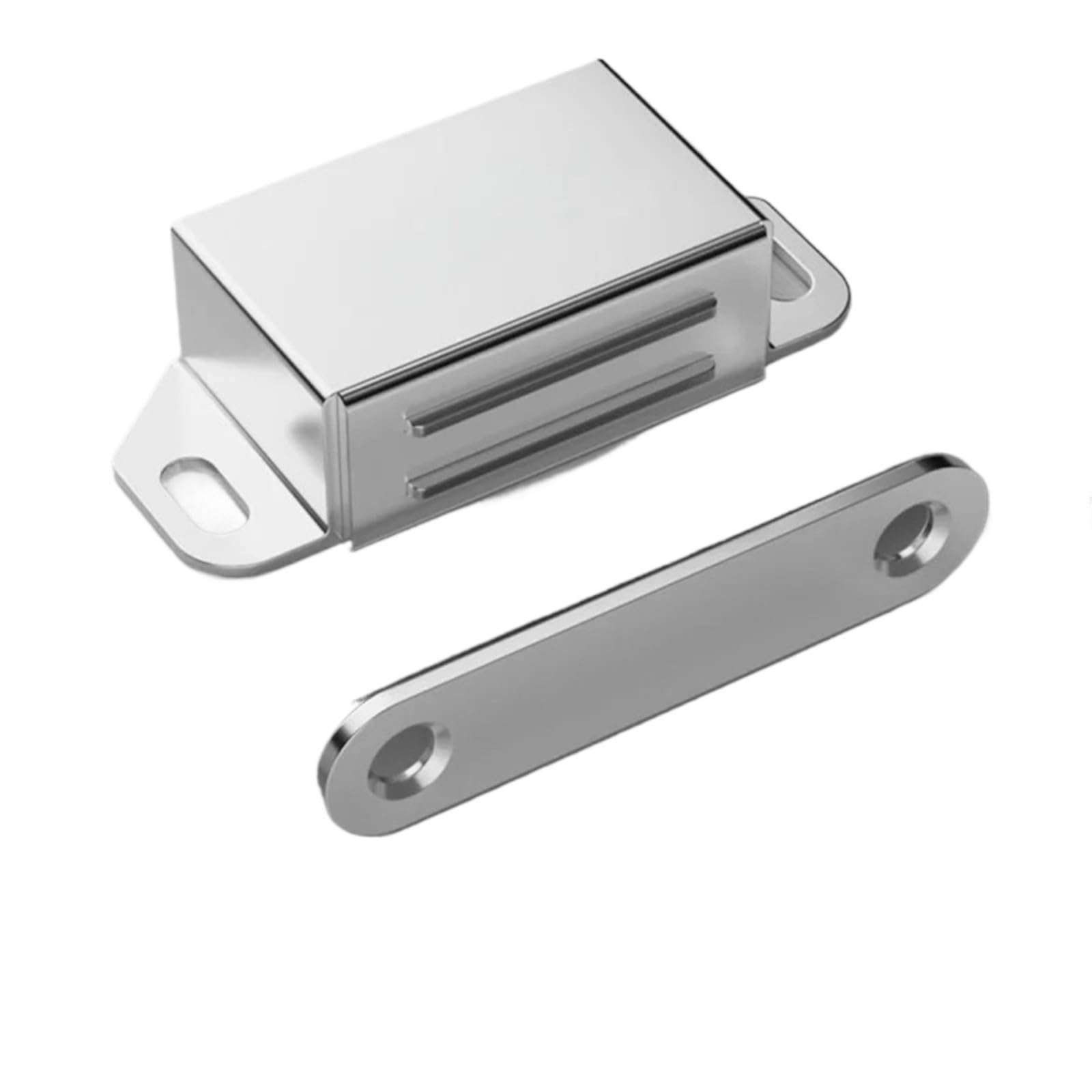 Xctdsvah Silver-Large Cupboard Latch Door Catch Duty Cupboard Kitchen Cabinet Catches Latches Stainless Steel For(Silver-Large)