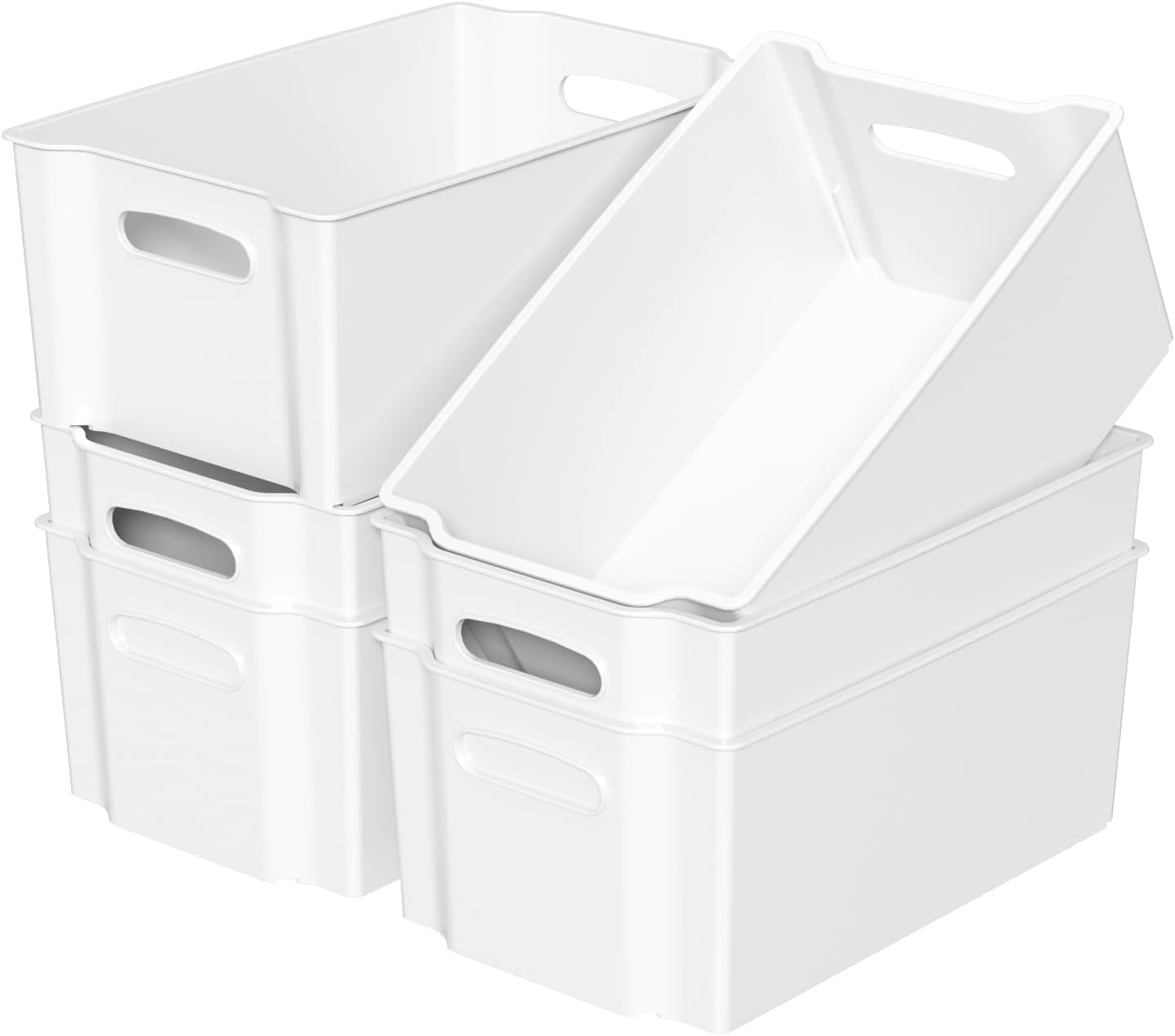 Minekkyes 6-Pack Stacking Chest Freezer Baskets, Freezer Storage Bins ...