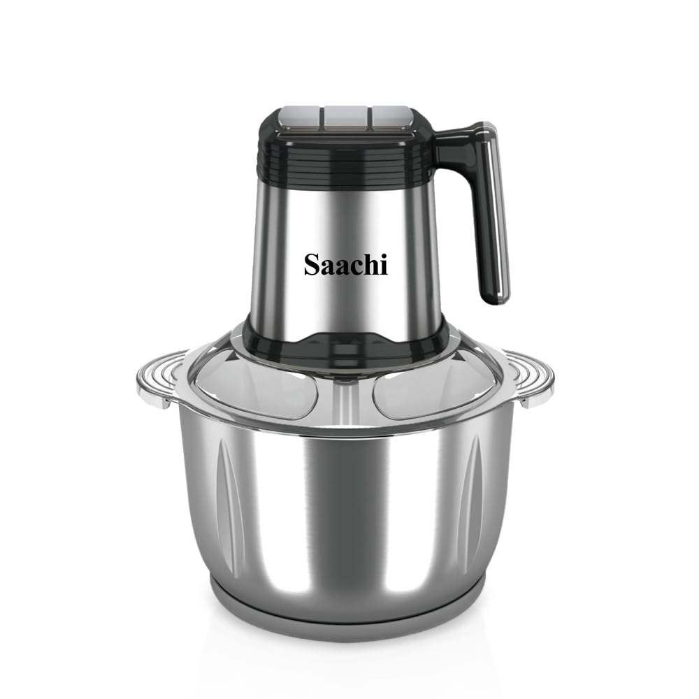 SaachiNL-CH-569 5L Electric Chopper, 5.0L chopper bowl, 3 speed operation, Stainless steel double layer blades