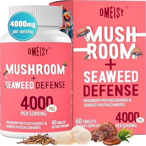 Dmeisy Sublingual Mushroom Supplement 4000mg, 18 in 1 Mushroom Complex - 60 Tablets Cover