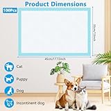 Foymlon 100 Stück Welpen Unterlagen, 33 x 45 cm PIPI Matten für Hunde, Puppy Pads mit 6 Schichten Design, Schnell Trocknen und Feuchtigkeit Absorbieren, Geeignet für Hunde, Katzen und Schweine