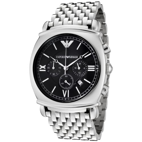 Buy Emporio Armani Men's AR0314 Chronograph Charcoal Grey Dial Stainless  Steel Watch Online at Low Prices in India - Amazon.in