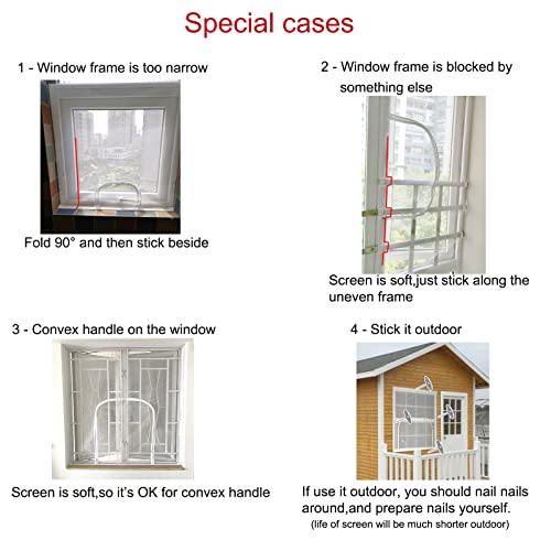 Mellroom Einstellbare Fenster Bildschirm Ersatz-Kit DIY mit Reißverschluss Öffnung,Fiberglas weiß 120X120cm kann geschnitten werden passt kleinere Größe,leicht zu öffnen Fenster,halten Bug Moskito aus