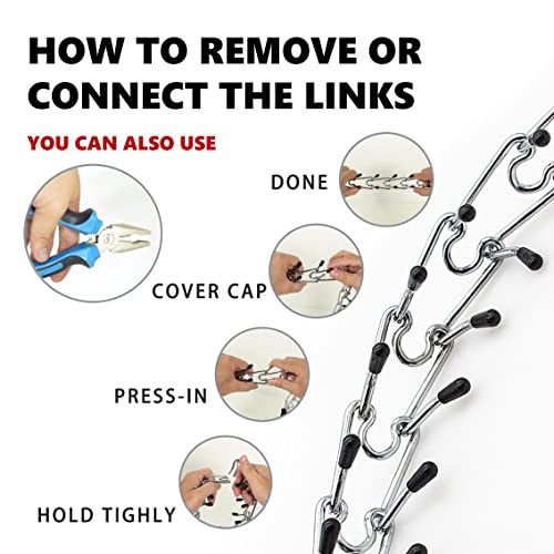 Deyace Prong Collar For Dogs, Adjustable Quick-Release Metal Buckle Pinch Collar For Dogs, Stainless Steel Choker Collar (S/Neck Girth 11.2"-14.5", Black) #TOP5