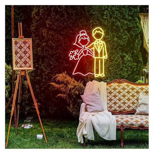 Néon Mariée et Marié lampe lumineuse romantique pour célébrer votre amour