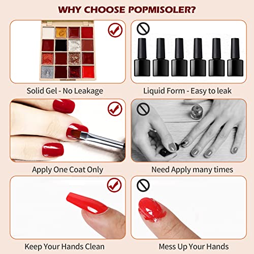 16 colori in gel solido smalto per unghie