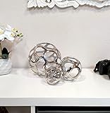 DARO DEKO Aluminium Kugel mit Löchern 3er Set - Dekokugel Gitterkugel