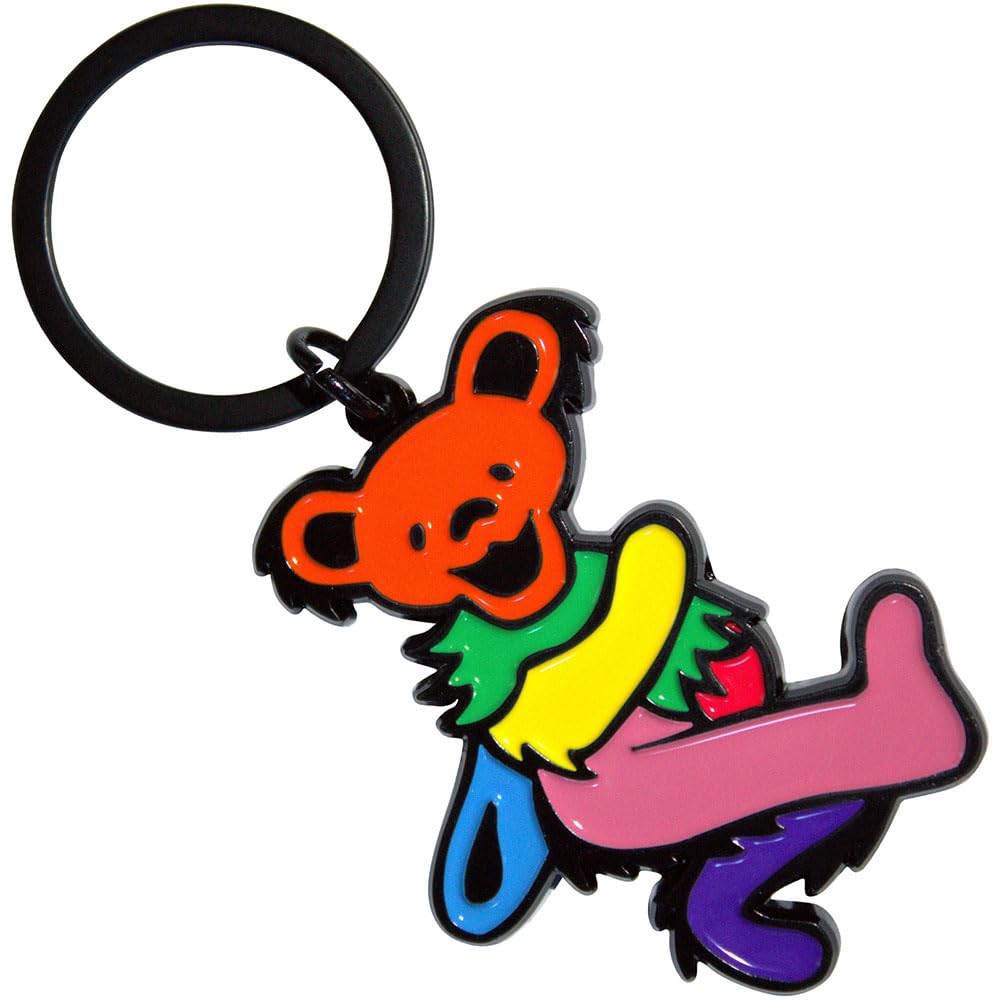 Rock Off officially licensed products Grateful Dead Pink Body Dancing Bear Keyring Keychain One Size
